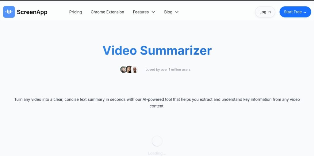 ScreenApp Video Summarizer