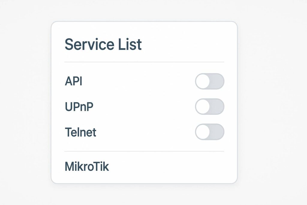 Mematikan layanan mikrotik