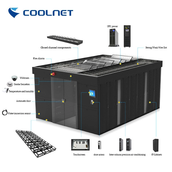 Cold Aisle Containment Modular Data Center Prefabrikasi dari COOLNET