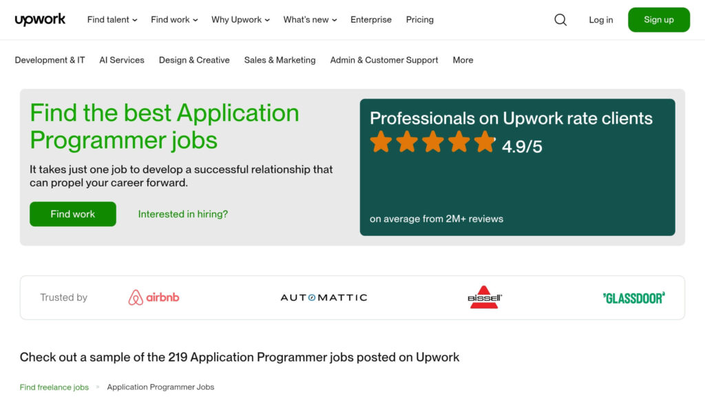 Upwork - platform freelance terbaik untuk programmer