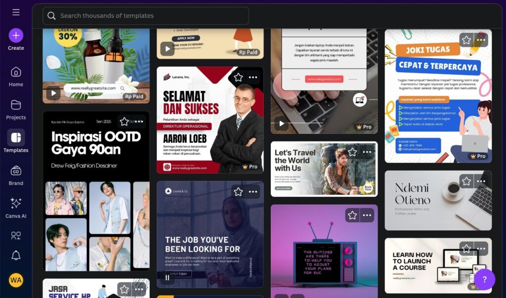 Jual Template di Canva Creators