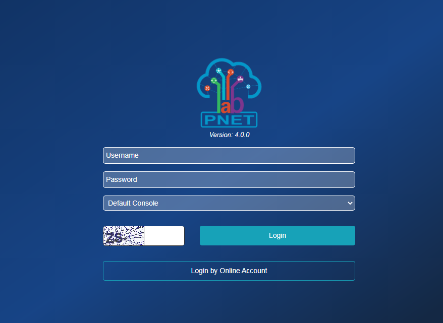 login ke PNETLab