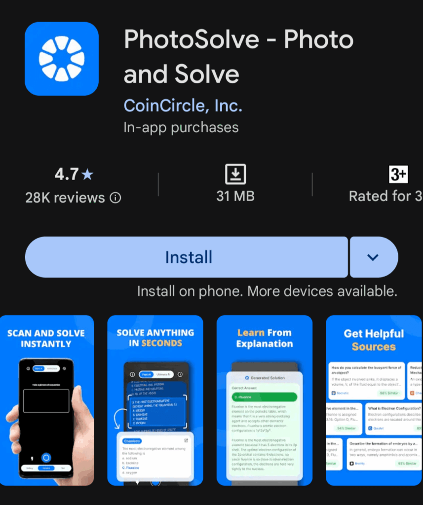 PhotoSolve aplikasi AI terbaik untuk menjawab soal