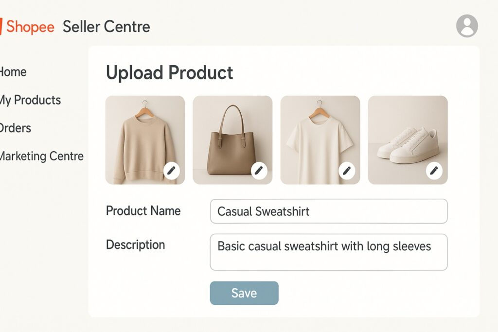 Upload Produk ke Toko Shopee mu