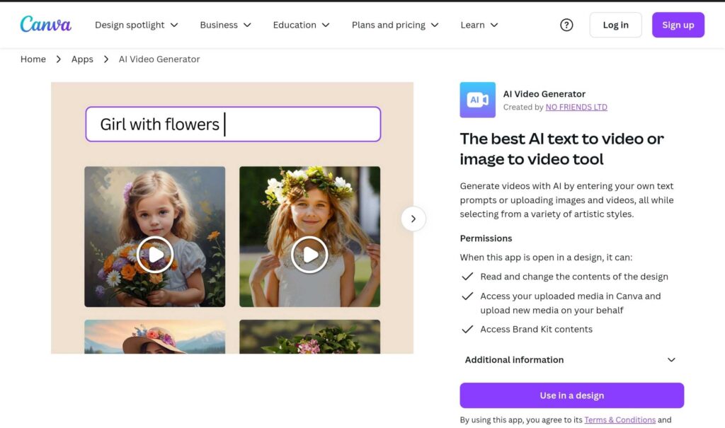 Canva Image to video
